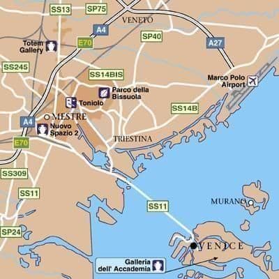 Mapa lotnisk weneckich