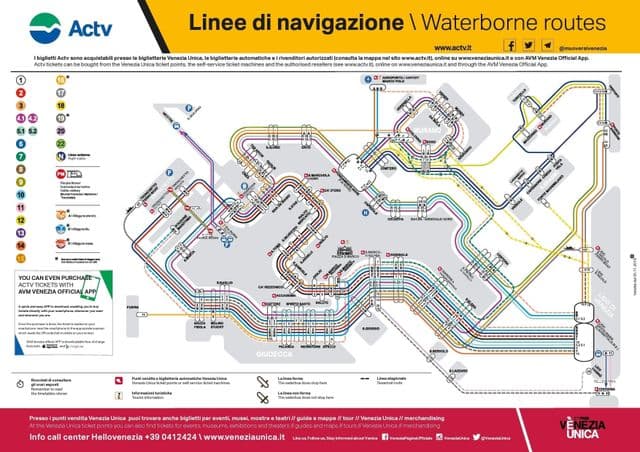 Mapa dworca autobusowego w Wenecji