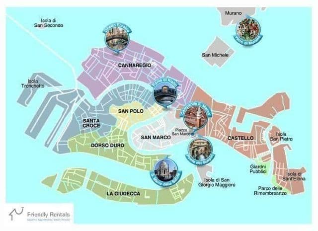 Mapa dzielnicy Wenecja