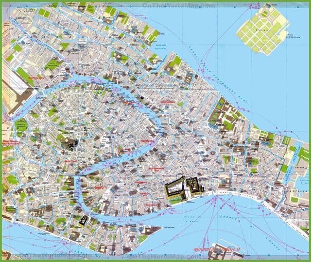 Mapa centrum Wenecji