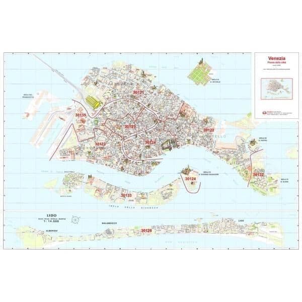 Weneckie kody pocztowe mapa