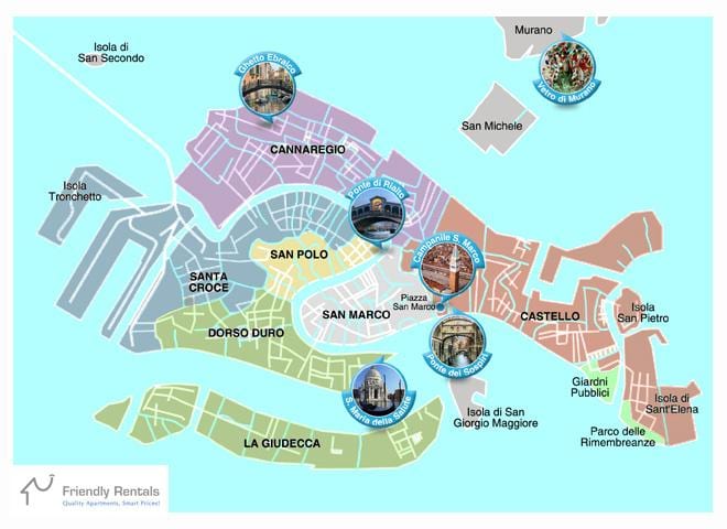Mapa dzielnicy Wenecja